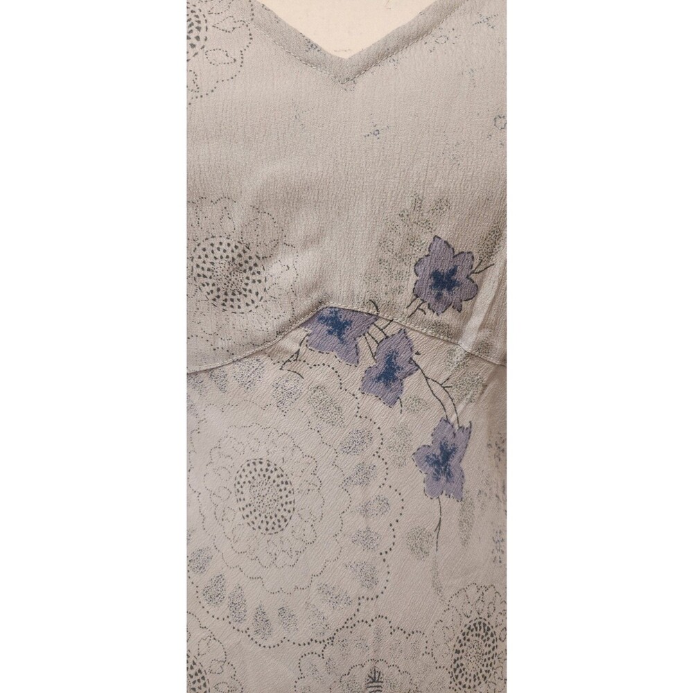 Vtg Y2k Fairy Asymmetrical Ruffle Floral Midi Slip Dress Feminine WhimsiGoth - Picture 8 of 16